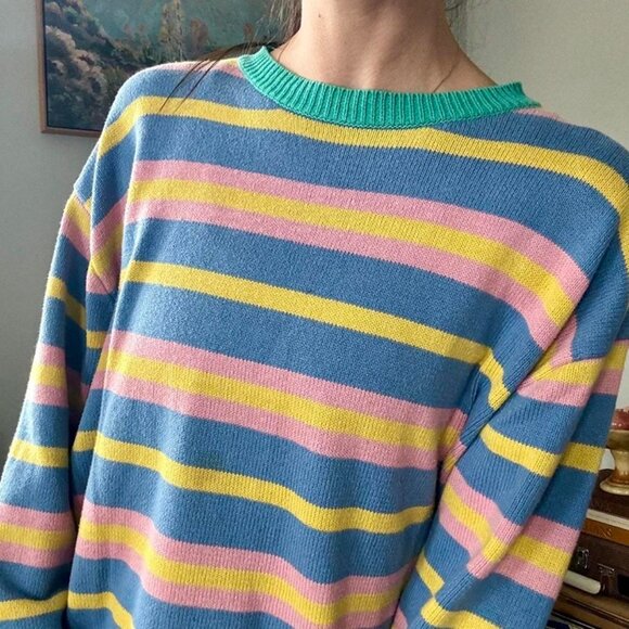 Moses Queen striped pastel colorful sweater - Picture 5 of 6